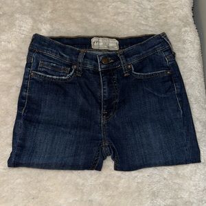 Free People create your own custom dark denim Jean shorts size 24
